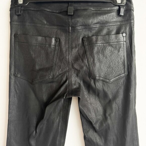 Alice and Olivia Flared Leather Jeans 0 - Picture 5 of 8